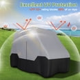 thumbnail image 4 of Zenicham 2/4 Passenger Golf Cart Cover Waterproof, 600D Heavy Duty Golf Cart Cover with Waterproof Strips Universal Fits for EZGO, Club Car, Yamaha Golf Cart(112"L×48"W×66"H, Gray/Black), 4 of 6