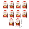 thumbnail image 3 of Christmas Santa Claus Gift Boxes - 10 Pack Red Paper Candy Sock Boxes for Holiday Packaging, Home Decoration, 6.8x3.5x2.3 Inches (Assembled Yourself) red, 3 of 6