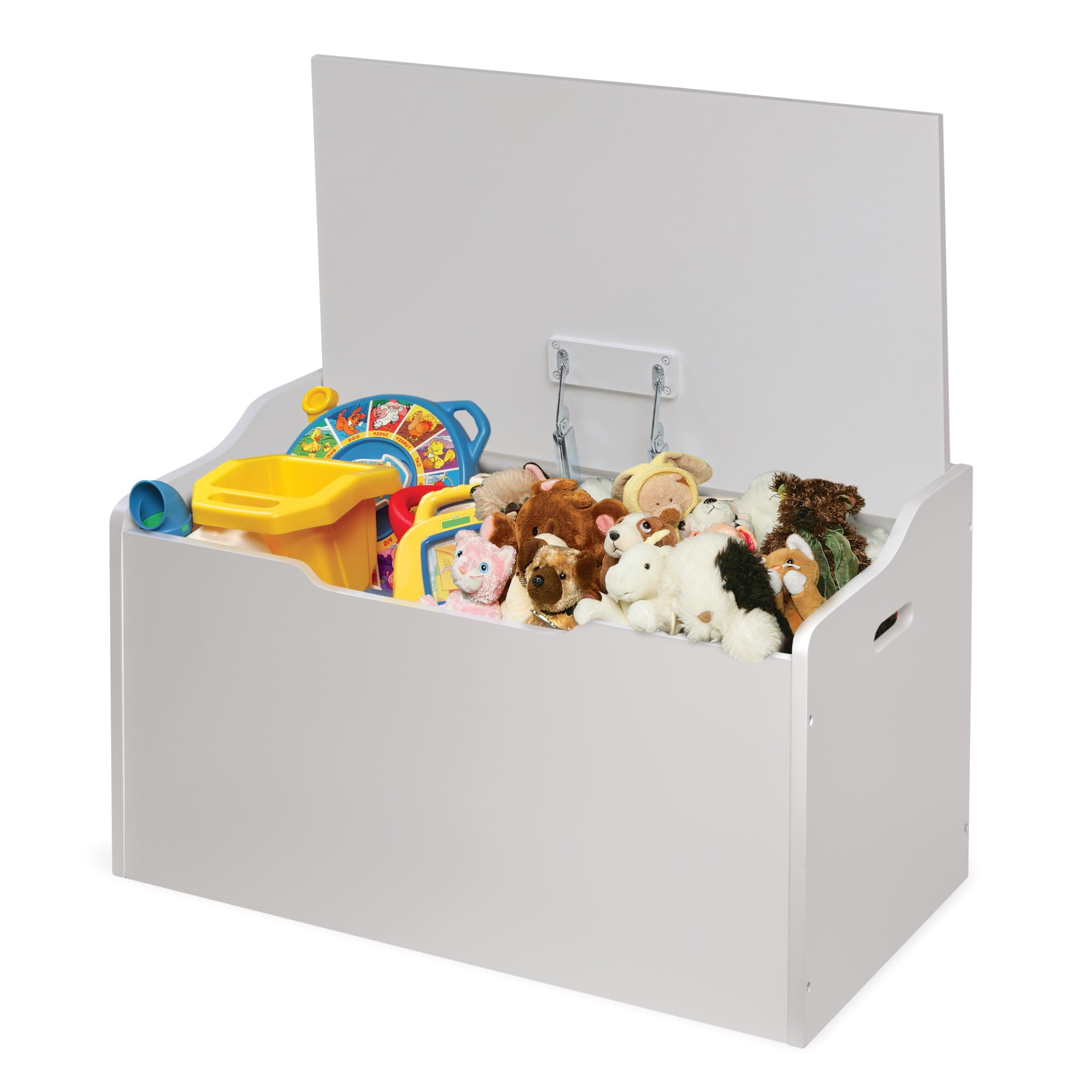 Badger Basket Child's Wooden 25 gal Bench Top Toy Box, White