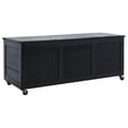 thumbnail image 4 of Safavieh PAT Collection Outdoor Wheels 76 Gallons Wood Deck Box, Black, 4 of 15