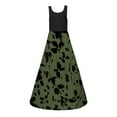 thumbnail image 4 of YFELWZ Robe Élégante Imprimée Grande Taille Printemps Été pour Femmes Vert Armée G, 4 of 5
