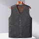 thumbnail image 3 of Chaleco cálido de otoño e invierno para hombres de mediana edad con forro polar Chaqueta gruesa para papá Chaleco básico para abuelo, 3 of 5