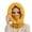 Yellow, variant on Winter Women Knitted Hood Hat Scarf Cap with Drawstring and Inner Plush