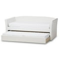 thumbnail image 4 of Bowery Hill Faux Leather Daybed with Trundle in White, 4 of 4
