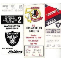 LA Raiders 3 vintage 80s road game ticket stubs Marcus Allen