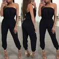 thumbnail image 4 of WSEVYPO Women'S Strapless Full Length Casual Wide Leg Jumpsuit, 4 of 5