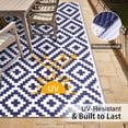 thumbnail image 4 of Smiry Outdoor Rug 9x12, Waterproof Reversible Plastic Outdoor Mat, Indoor Outdoor Rugs for Patio, RV, Deck, Porch, Navy & White, 4 of 7