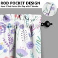thumbnail image 5 of Rustic Floral Kitchen Curtains Set Wildflower Butterfly Botanical Bloom Bee Nature Garden Spring Summer Vintage Farmhouse Tier and Valance Curtains, 5 of 6