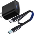thumbnail image 1 of UNIDOPRO Cargador USB C 30W Rápida PD 3.0 Adaptador y Cable Plano USB-C 1M [10mm Conector] para Móvi, 1 of 7