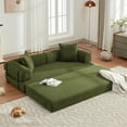 thumbnail image 3 of Aukfa 78.5" Convertible Sleeper Couch Folding King Size Futon Sofa for Living Room, Corduroy, Green, 3 of 10