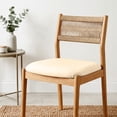 thumbnail image 4 of Elastic Velvet Dining Chair Seat Cover - Stretchable Slipcover for Curved Wooden and Upholstered Chairs, Dust and Stain Resistant Versatile Cushion Cover, 4 of 5