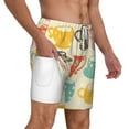 thumbnail image 2 of Kdxio Vintage Cup Print Men'S Swim Trunks With Compression Liner 7 Inch Inseam Quick Dry Swim Shorts, 2 of 7