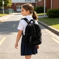 thumbnail image 4 of Fgnfyis Backpack for Girls Cute Rabbit Ear Plush Lightweight Daypack School Travel Everyday Use Kids Backpack Black, 4 of 6