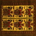 thumbnail image 1 of Ahgly Company Indoor Square Persian Yellow Traditional Area Rugs, 4' Square, 1 of 4
