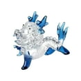 thumbnail image 2 of Figura de dragón de cristal, estatua de dragón de pie, mini arte chino, animal realista azul, 2 of 9