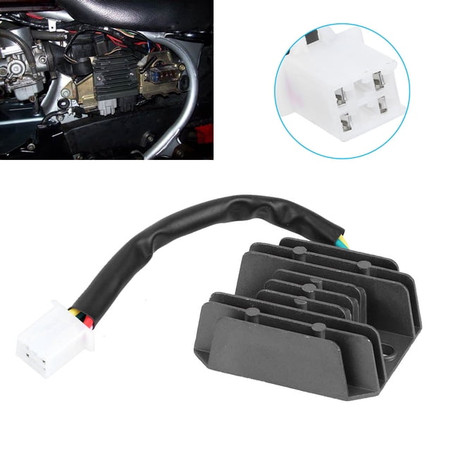 Rectificador de voltaje, 12 V, 4 cables, accesorio para motocicleta, rectificador de repuesto, rendimiento confiable