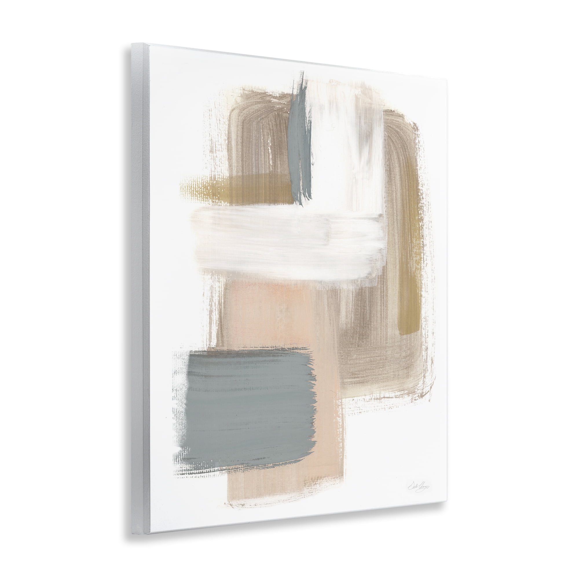 Stupell Industries Neutral Paint Strokes Abstract Painting Unframed Art Print Wall Art, 11 x 14