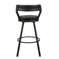thumbnail image 5 of Lexicon Appert Metal Swivel Pub Height Chair in Silver/Black (Set of 2), 5 of 8
