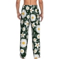 thumbnail image 3 of Disketp White Daisies And Bee Men'S Pajama Pants - Ultra Soft Fleece Sleep And Lounge Pants (Size: S-Xxl), 3 of 9
