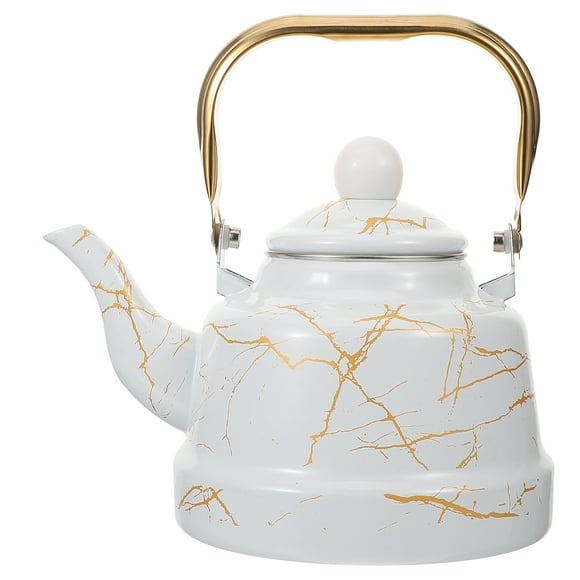 Tetera esmaltada, tetera gruesa, tetera práctica, tetera de agua estampada