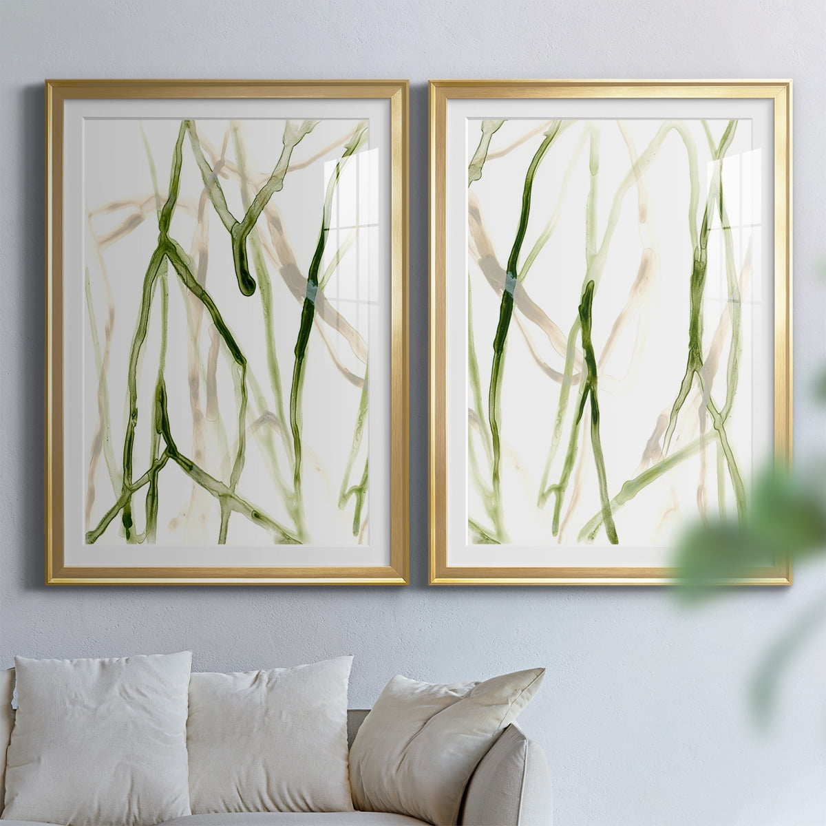 Wexford Home Runnel VII Premium Framed Print, 26.5" x 36.5" - Ready to Hang, Gold (Set of 2)