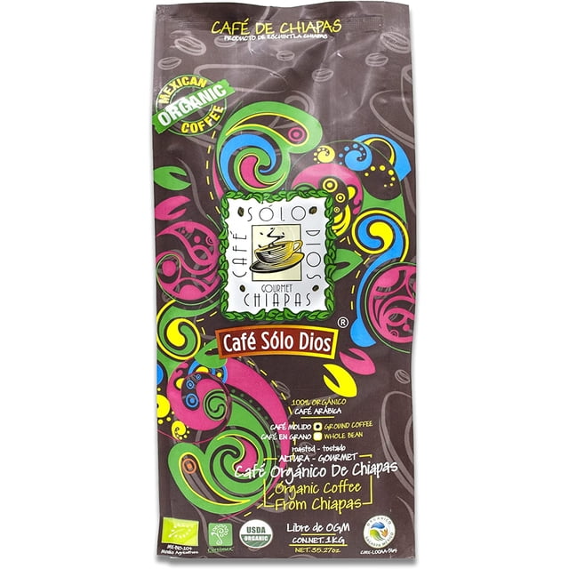 Café Solo Dios Café en molido de 1kg, Sabor Artesanal, 1 kilogramos Café Solo Dios 2X-C2PS-HG02