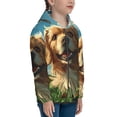 thumbnail image 5 of Pofeuu Happy Dog In Flower Field Print Teenage Zipper Hoodie Sweatshirts Hooded Casual Jackets With Pocket For Boys Girls-Medium, 5 of 6