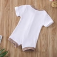 thumbnail image 2 of Bagilaanoe Newborn Infant Baby Clothes Short Sleeve Solid Romper Jumpsuit Button Bodysuit Summer Clothes, 2 of 7