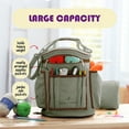 thumbnail image 2 of Craftbud Crochet Bag Yarn Organizer, Durable Knitting Bag For Crocheting Organizer Accessories, Sage Green, 2 of 6