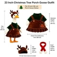 thumbnail image 4 of Aurorax Christmas Porch Goose Outfit 19 inch,Goose Clothes for Cement Goose Porch Goose 23"/17",Holiday Reindeer Hat Green Porch Goose Accessories for Yard Outdoor Garden, 4 of 8