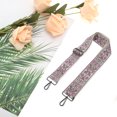 thumbnail image 4 of Unique Bargains 1 Pc Jacquard Pattern Black Hook Handbag Strap for Dating Purple Polyester, 4 of 5