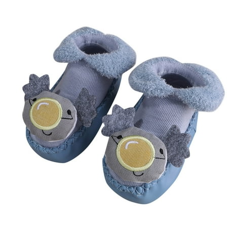 

Yinguo Autumn And Winter Children Toddler Shoes Boys And Girls Cute Cartoon Animal Patterns Comfortable Socks Shoes Flat Bottom Non Slip Warm Blue 13