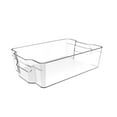 thumbnail image 3 of J&V TEXTILES Clear Freezer Storage Organizer Bins, Set of 4, Stackable Refrigerator Containers 12.4" x 8.3" x 3.5", 3 of 4