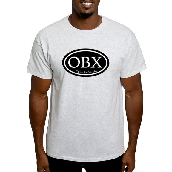 CafePress - OBX Outer Banks, NC Oval Light T Shirt - Men's Classic Graphic T-Shirt
