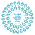 thumbnail image 4 of Unique Bargains Flat Back Acrylic Teardrop Gems, 8x6mm Teardrop Rhinestones Bead, Light Blue 100Pcs, 4 of 7