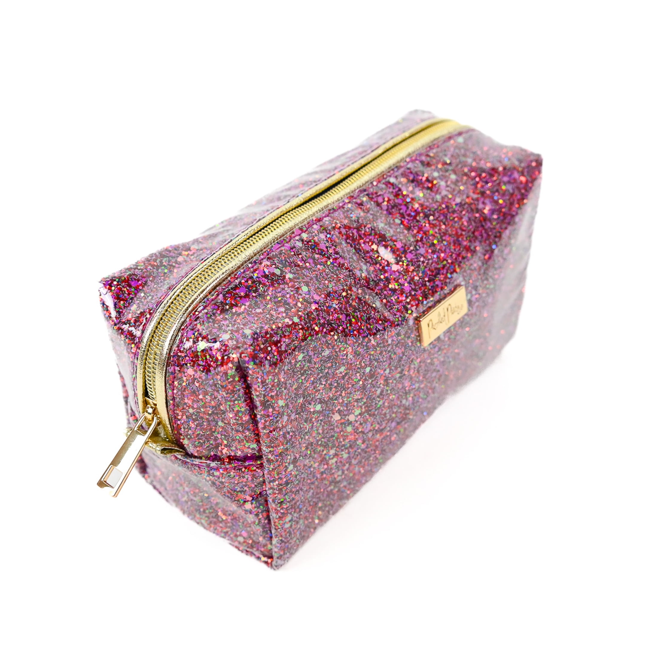 Packed Party Glitz Glam Pink Glitter Cosmetic Bag 8 L x 4.5 H x 3 W Model PP436 G2 Walmart