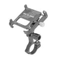 thumbnail image 1 of Soporte para teléfono de bicicleta ajustable y antiarañazos para altavoces de motocicleta y bicicleta de montaña. Color titanio, 1 of 9