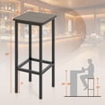 thumbnail image 4 of Furnibear Set of 4 Bar Stool Set 26 Inch Bar Chair with Metal Legs and Footrest, Gray, 4 of 8