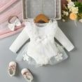 thumbnail image 2 of Zshosam My First Birthday Baby Girl Outfit Newborn Infant Baby Girl Dress Clothes Winter Outfits Top Romper Overalls Dresses Suspender Skirt Set for Girls Size 6 9 Months,(White 6-9 Months), 2 of 7