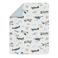 thumbnail image 4 of Sweet Jojo Designs Airplane Green and Blue Boy Toddler Bed Comforter 5 Piece Bedding Set, 4 of 6