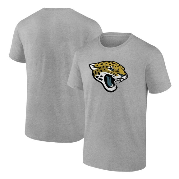 Men's Fanatics Heather Gray Jacksonville Jaguars Primary Logo T-Shirt