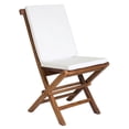 thumbnail image 4 of All Things Cedar TF22-2-W 2-Piece Teak Folding Chair Outdoor  Set | White Cushions - 23L x 18W x 36H, 4 of 8