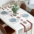 thumbnail image 5 of Christmas Gnome Table Runner Red Buffalo Check Plaid Snowflakes Table Runner Seasonal Winter Xmas Holiday Dresser Scarves Decorations for Kitchen Dining Wedding Party 13 x 90 Inch, 5 of 7