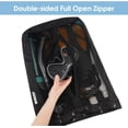 thumbnail image 3 of Drawstring Mesh Swim Bag, Beach Backpack with Wet Pocket and Full-Zip Opening for Women and Men, Pool Bag for Swimming, Gym, Cruise,Waterpark Essentials(Black), 3 of 10