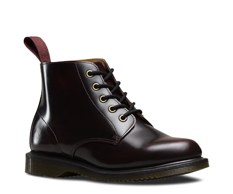 dr martens burgundy emmeline 5 eye boots