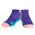 thumbnail image 4 of Odd Sox – Basix Purple Teal Peach Ankle Socks – Medium Unisex Size – Cushioned Cotton Blend with, 4 of 6