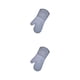 thumbnail image 2 of Injueey Guantes aislantes de silicona, manoplas para horno, parrilla antiescaldado para cocina, manoplas antideslizantes para hornear, Gris 2piezas, 2 of 6