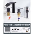 thumbnail image 5 of WOWOW Waterfall Bathroom Faucet 3 Holes 8Inch Widespread Bathroom Sink Faucet, 5 of 7