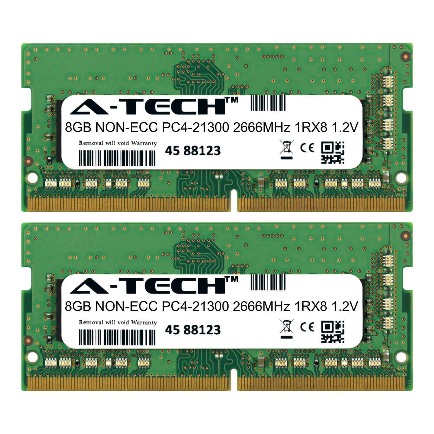 for Tyan B7086G56V10HR AT361874SRV-X2R1 A-Tech 16GB Kit 2 x 8GB Server Memory Ram DDR4 PC4-21300 2666Mhz ECC Registered RDIMM 1rx8