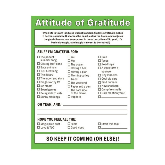 Qyaukm Bloc-Notes de Travail 50 Feuilles - Notes Fonctionnelles Multiples - Notes d'Excuse d'Émotion - Bloc-Notes de Liste de Contrôle - Attitude de Gratitude, 1*Livre